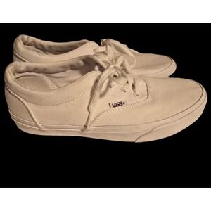 Vans Doheny Triple White Canvas Low Top Sneakers Women's Size 9 US